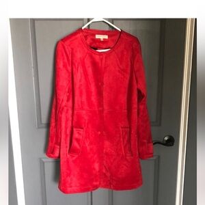 Philosophy Red Jacket. Faux suede. Lightweight. Size S